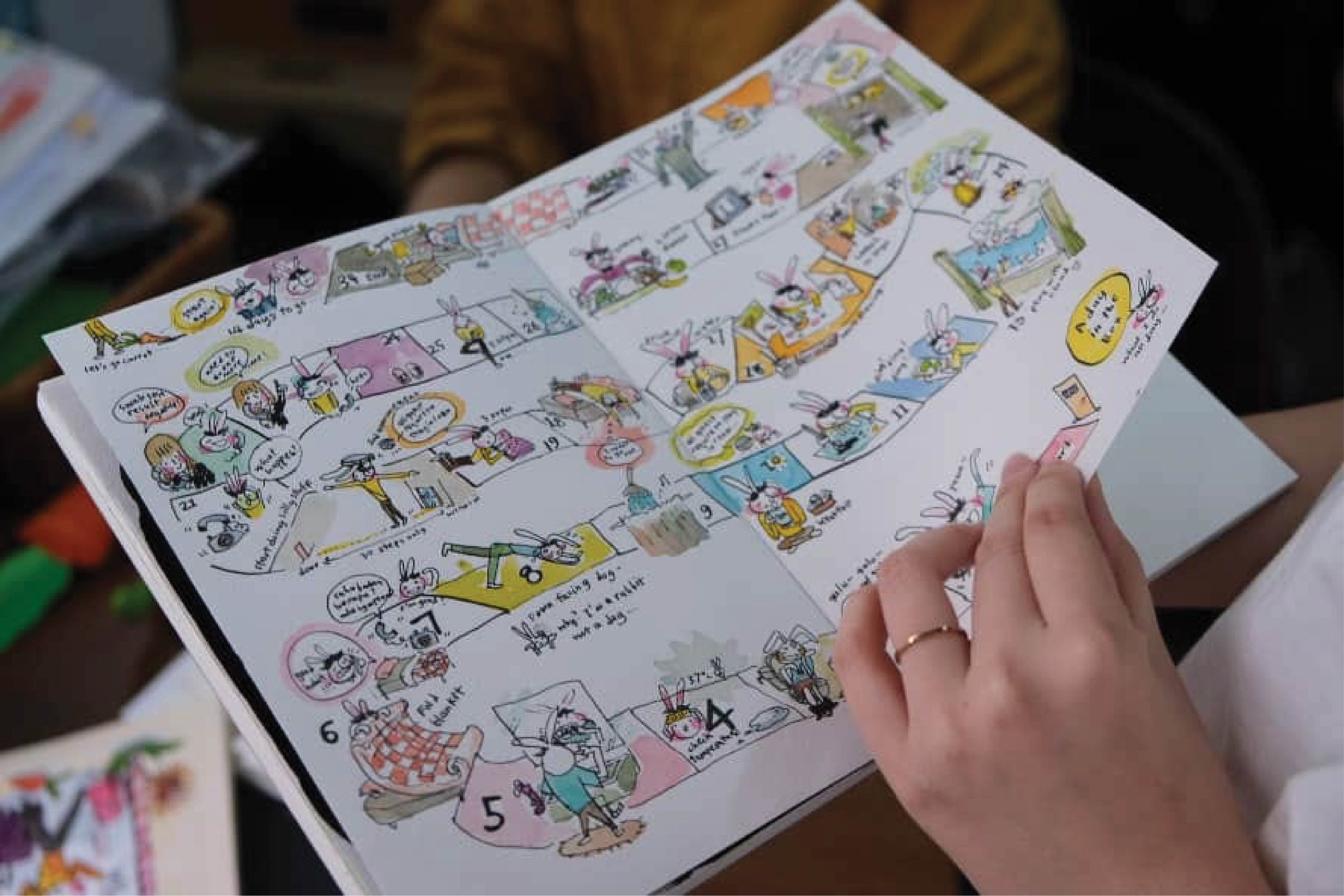 Pages of fun doodles on the diary.